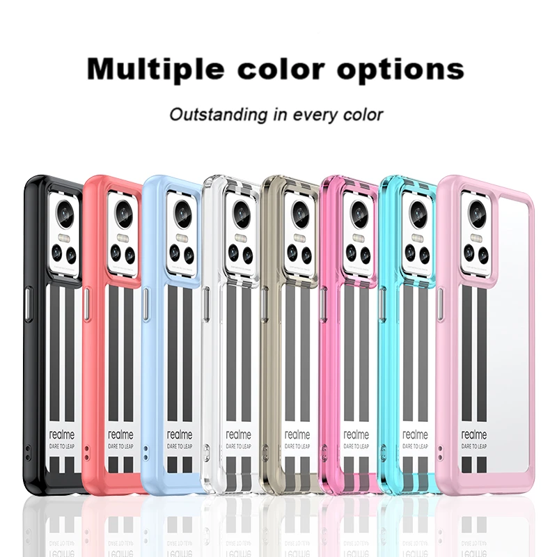 Para Realme GT Neo 3 funda de silicona transparente parachoques TPU carcasa a prueba de golpes para Realme GT Neo 3 2T funda para Realme GT Neo3