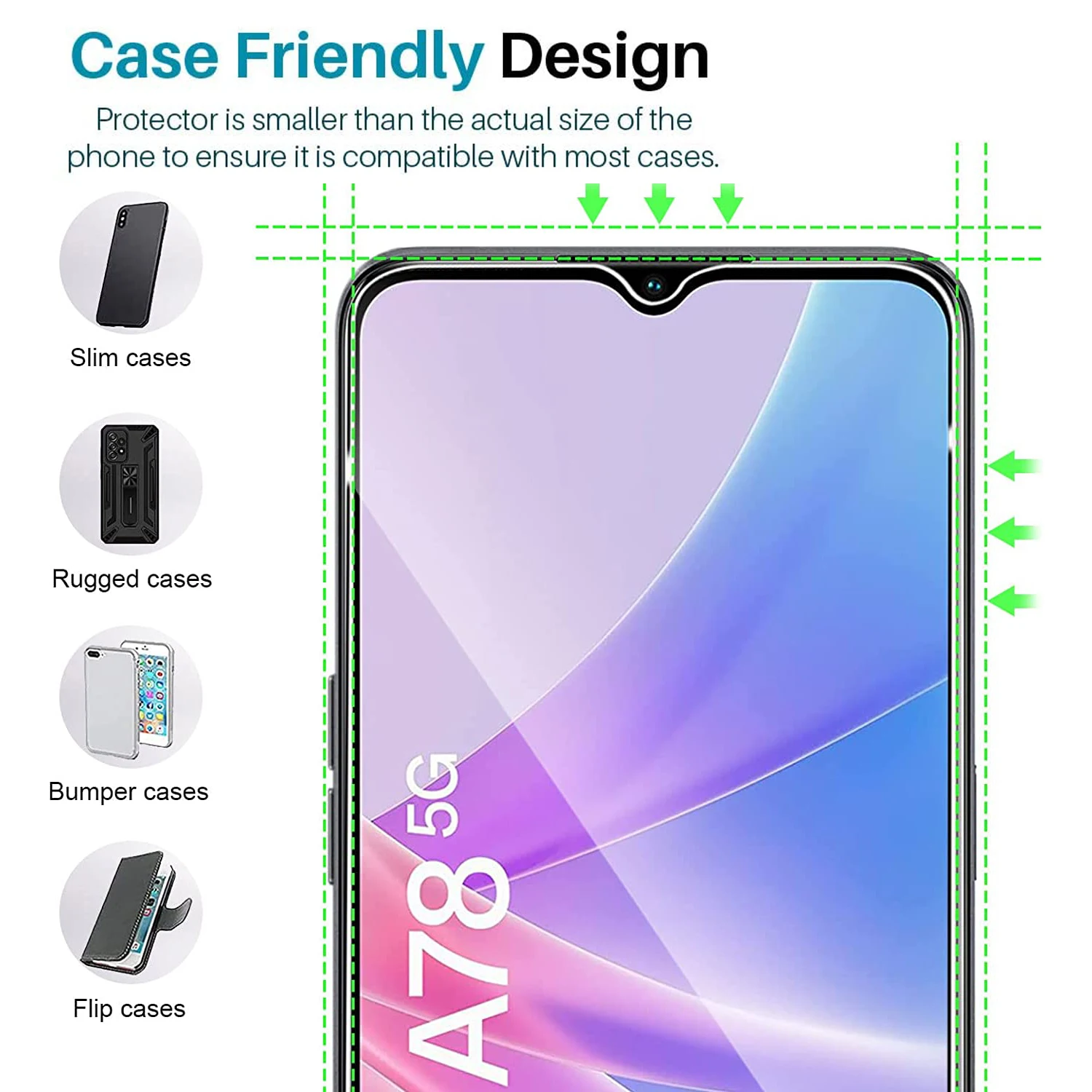 Vidrio de protección de 4 piezas para OPPO, A78, A94, A92, A93, A74, OPPO A32, A77, 5G, A53s, A16, A96, Find X3, X5 lite - imagen 4