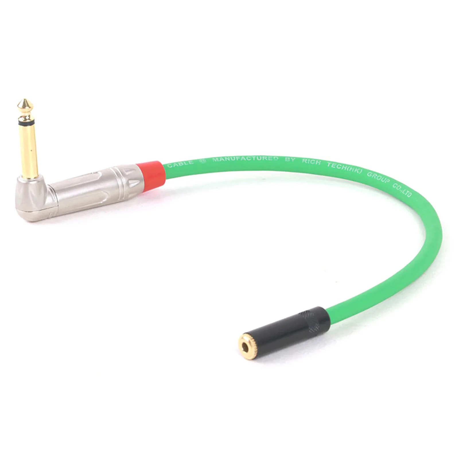 Conector macho de ángulo recto Mono de 0,3 m-15m y 6,35mm, adaptador de conector hembra estéreo de 3,5mm, convertidor de Audio para auriculares para guitarra, Etc. - imagen 3