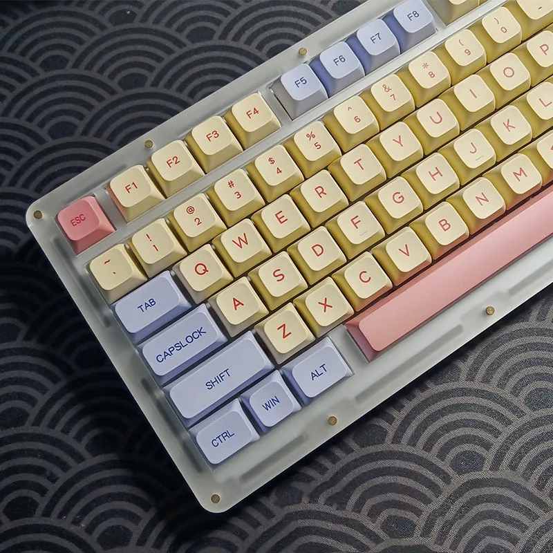 Teclas rusas japonesas coreanas de malvavisco, 132 teclas, perfil XDA, teclas PBT para teclado mecánico Cherry MX Switch personalizado - imagen 2