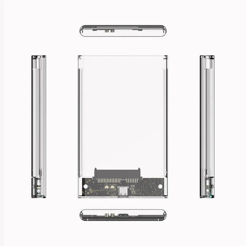UTHAI TM05 Caja transparente tipo C Caja HDD 3,1 Notebook 2,5 pulgadas SSD Caja de disco duro móvil mecánico de estado sólido USB3.1 - imagen 5