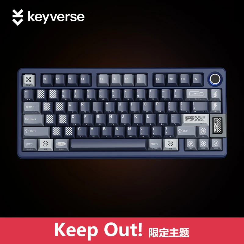 Keyverse INFI75 personalizado el tercer examen simulado Teclado mecánico RGB tecla completa enchufe caliente KEEP OUT diseño ergonómico limitado - imagen 2