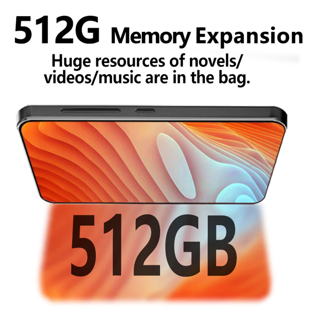 Reproductor de MP3 Android 14, Bluetooth 5,0, reproductor de música sin pérdidas, pantalla completamente táctil de 4,0 pulgadas, reproductor de MP3, altavoces integrados para caminar - imagen 5