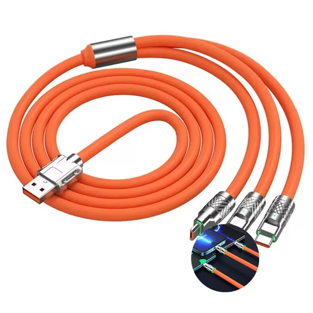 1.2m 2m 3 in 1 Fast Charge Cable For  iPhone 11 XS XR iPad Air Samsung S20 S10 Xiaomi Huawei Type C Line Micro USB Wire - imagen 2