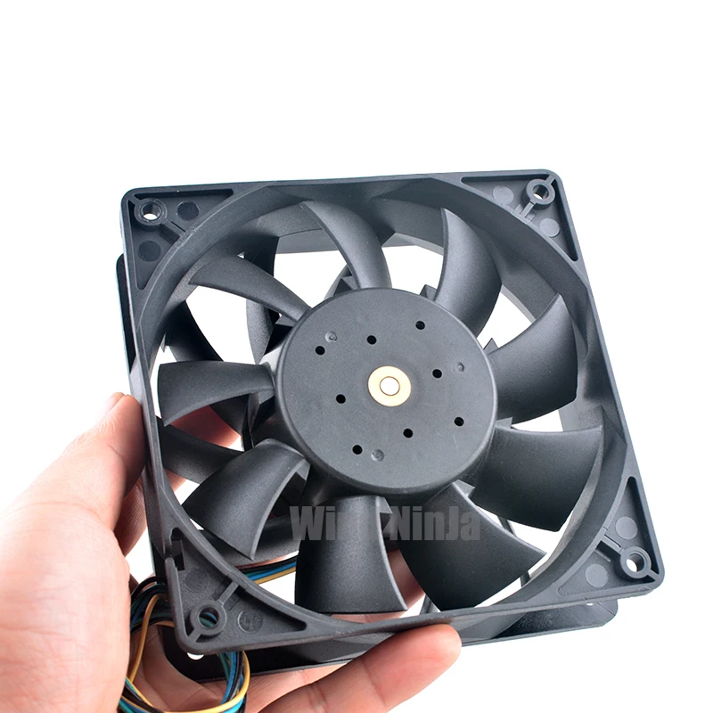 Ventilador de refrigeración de alta velocidad de 12cm y 120mm FD1238B24W3-63 DC24V 26,40W rodamiento de bolas doble de 4 pines para convertidor de frecuencia 120x120x38mm - imagen 5