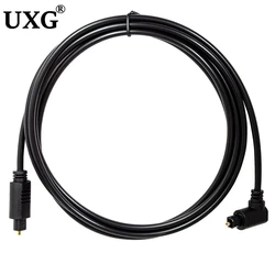 Cable Óptico Toslink de 90 Grados Chapado en Oro SPDIF para Blu-ray