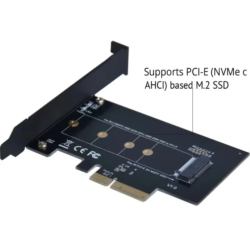 Adaptador M.2 Ngff Ssd M Key Nvme Pcie 3.0 X 4 Tarjeta Compatible con M.2 Pcie 2280, 2260, 2242, 2230 - imagen 2