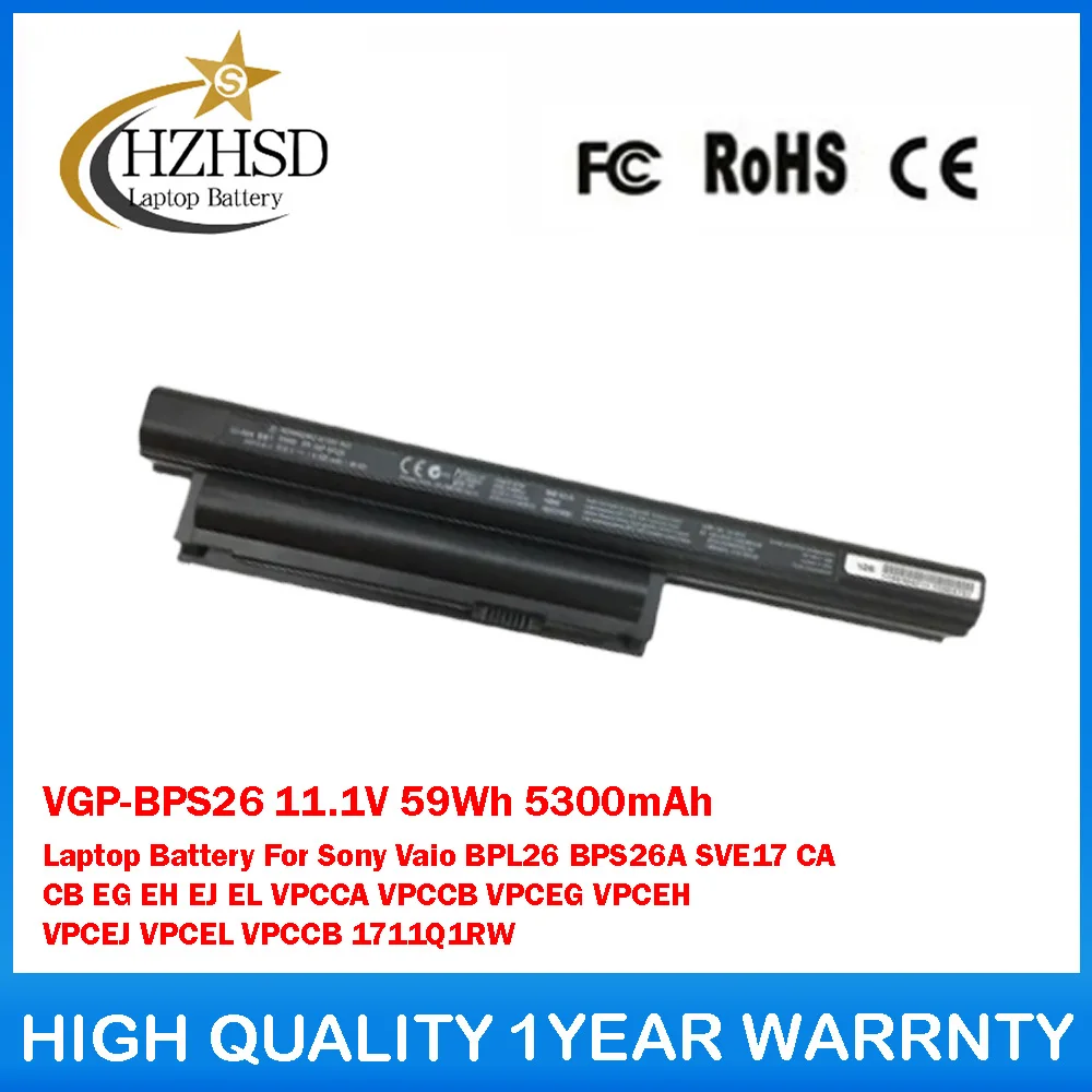 VGP-BPS26 11,1 V 59Wh 5300mAh batería del ordenador portátil para Sony Vaio BPL26 BPS26A SVE17 CA CB EG EJ EL VPCCA VPCCB VPCEG VPCEH VPCEJ VPCEL