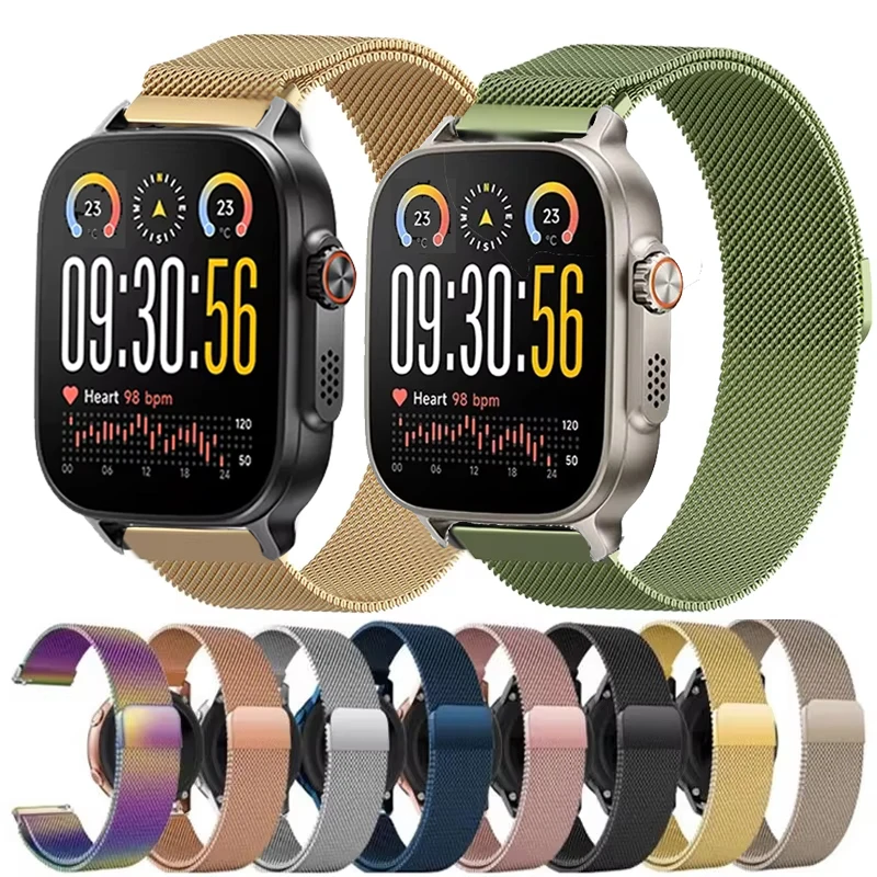 Correa de acero inoxidable de 22mm para Realme Watch 5 Milanese Loop para Realme Watch S2/S SPro/2 2Pro/Realme 3 3 Pro pulsera Correa