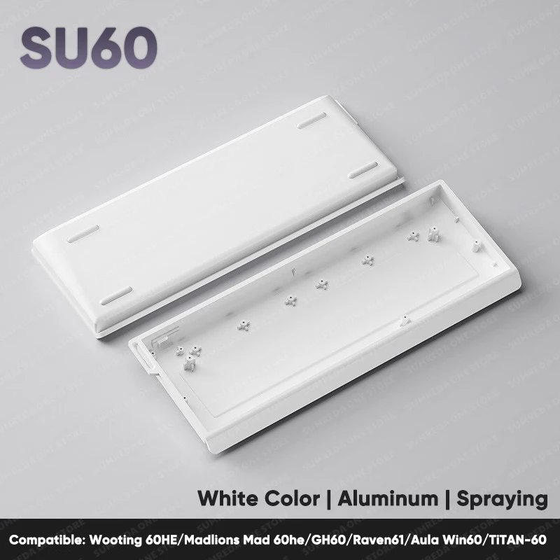 Wooting 60HE Mad 60he GH60 carcasa de teclado de aluminio 60% diseños de teclas funda de teclado para teclado Mad60 Raven61 Aula Win60 GT60 - imagen 3