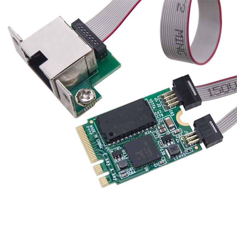 Nueva tarjeta de red de 5Gbps M2 M.2 A + E Key a RJ45 puerto Com tarjeta Lan NIC RTL8126 Chip 5G Gigabit Ethernet adaptador de red para escritorio - imagen 5