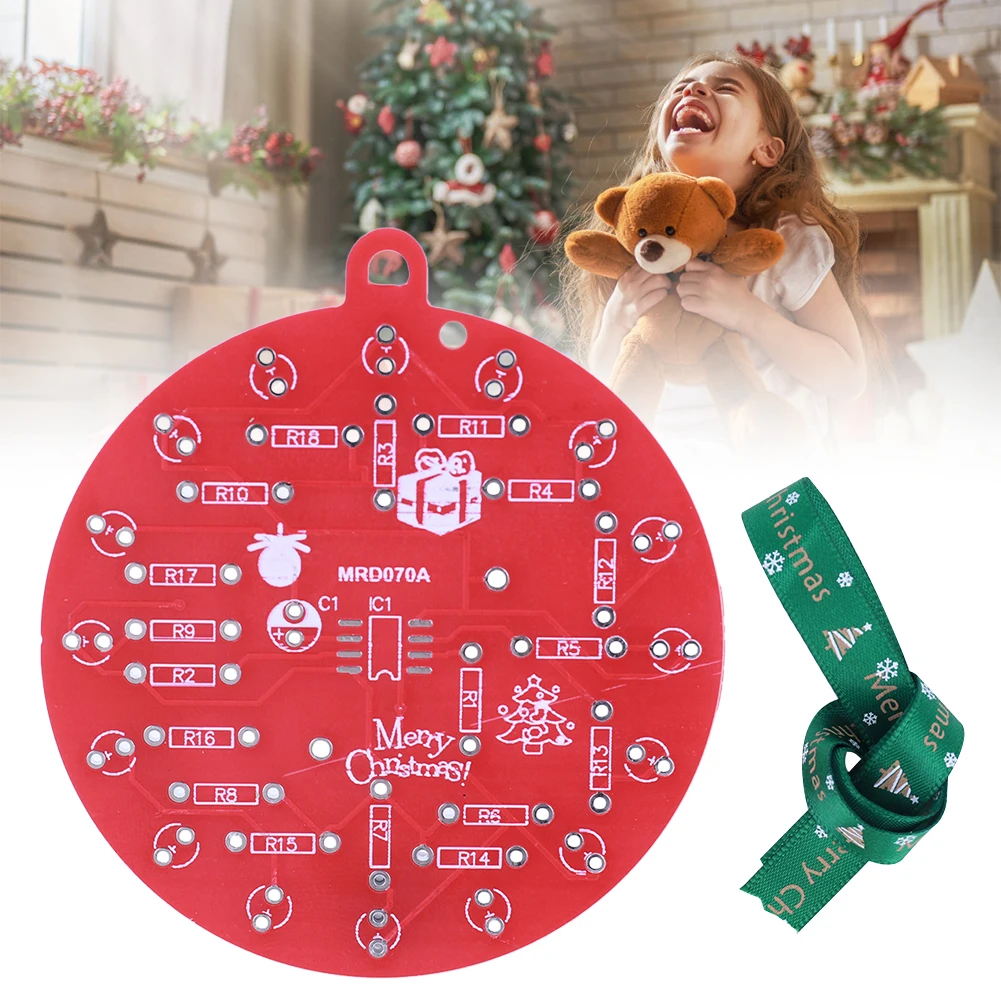 NE555 LED decoración de árbol de Navidad Kit de soldadura de árbol de Navidad proyecto de soldadura Kit DIY para STEM educativo Día de San Valentín - imagen 5