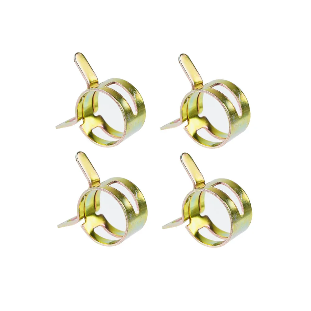 Accesorios de aro de abrazadera niquelado de acero al manganeso, 4 piezas para aros de tubo suave de 10x13mm, abrazaderas de aro