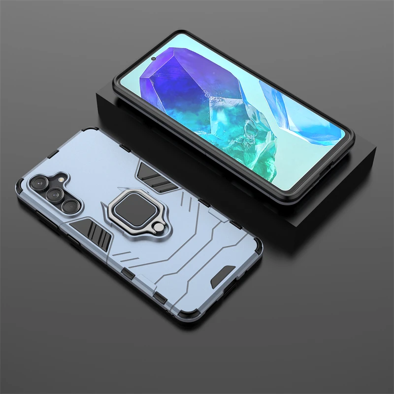 Para Samsung Galaxy M55 funda Samsung M55 funda armadura silicona PC anillo de dedo soporte teléfono Protector a prueba de golpes funda Galaxy M55 - imagen 5