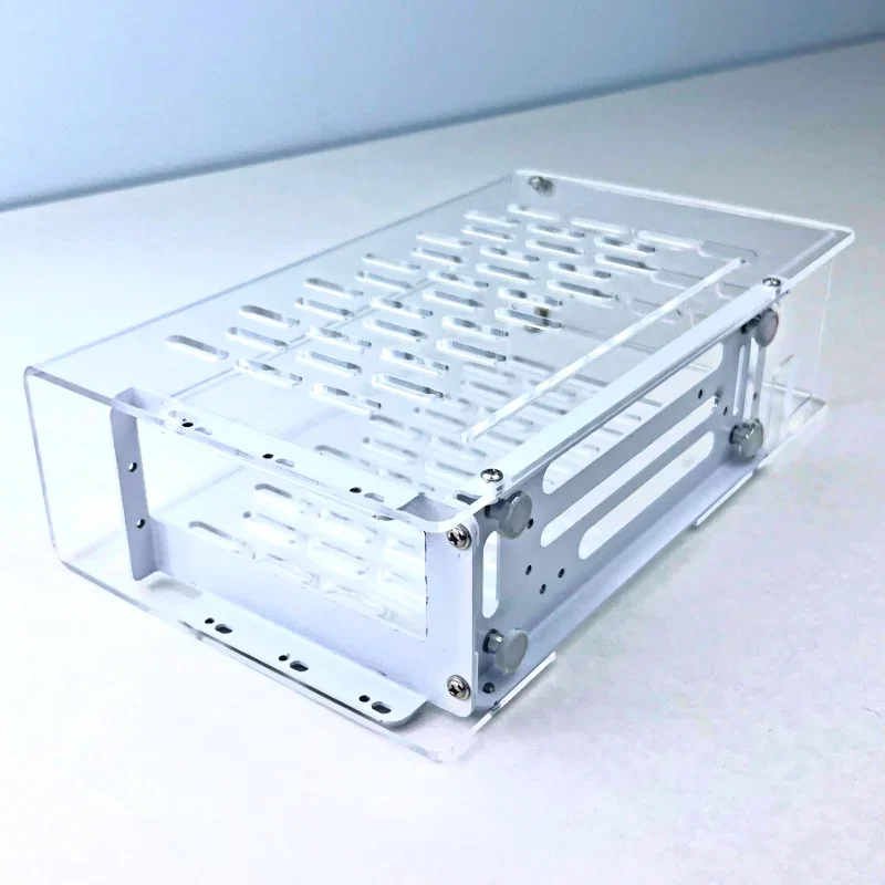 EGPU-tarjeta gráfica externa para ordenador portátil, soporte de Metal con 2 ranuras, Marco acrílico, tarjetas de vídeo, base GPU, Oculink PCIE, funda externa para PC - imagen 5