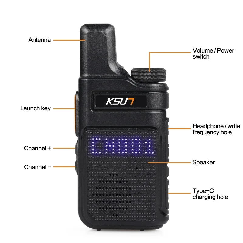 KSUT PMR446 Walkie Talkie Mini Radio Portátil Bidireccional - imagen 2