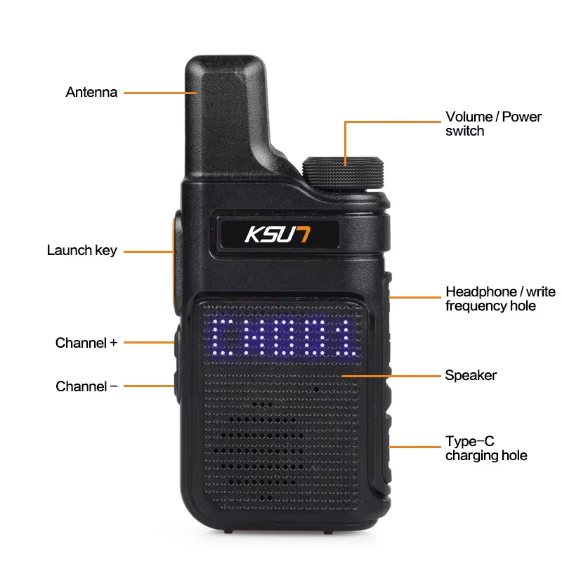 KSUT PMR446 Walkie Talkie Mini Radio Portátil Bidireccional - imagen 2