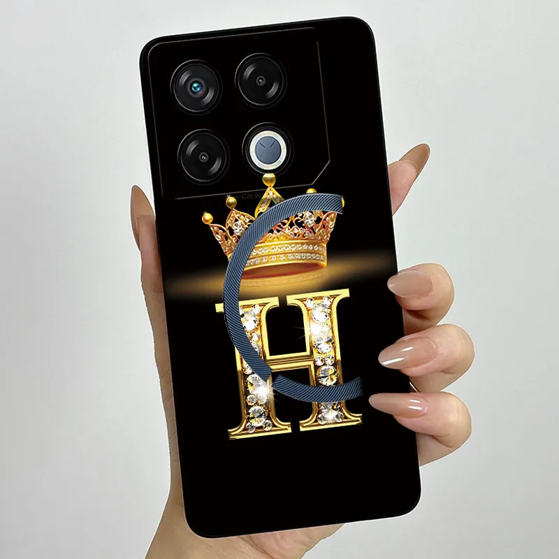 Para Infinix GT 20 Pro funda de lujo corona letra funda trasera de silicona suave para Infinix GT20 Pro GT20Pro Coque Infinix X6871 Fundas - imagen 4