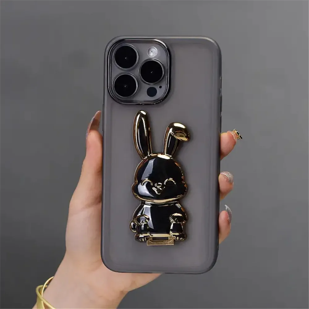 Funda de teléfono con soporte de conejo para Huawei Honor 200 Pro, X6B, X8B, X6S, X6A, X7A, X8A, X9A, funda de silicona suave, Honor 200 Lite - imagen 4