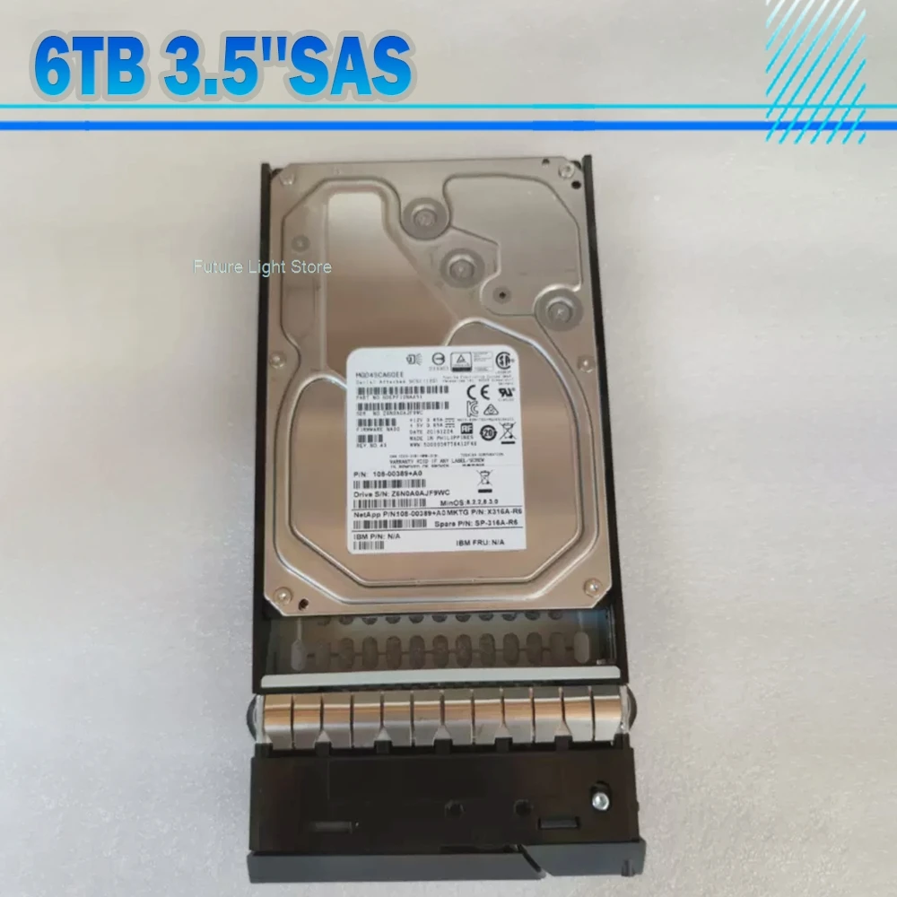 6TB 3,5''SAS DS224C DS212C servidor HDD para disco duro NetApp X316A-R6 108-00389+A0 - imagen 2