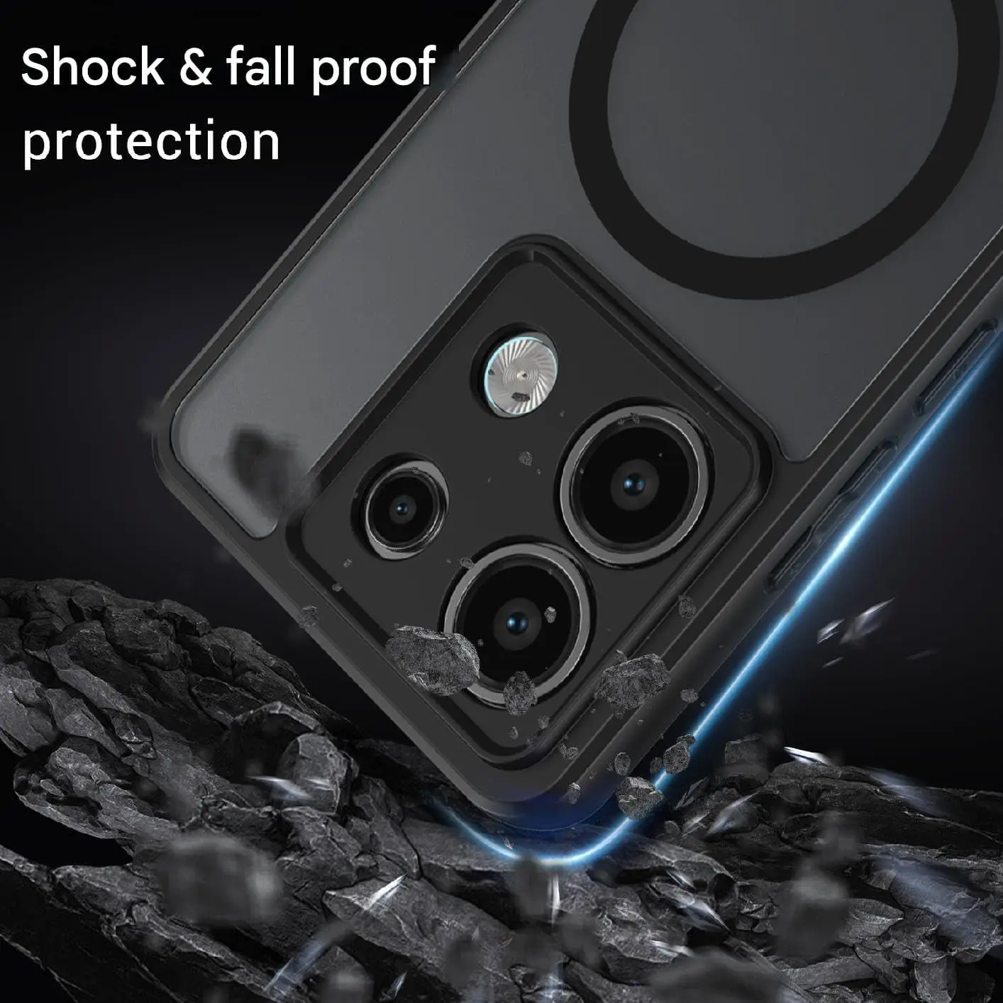 Funda translúcida para Magsafe, carga inalámbrica magnética, PC dura, protección de cámara mate para Xiaomi Redmi Note 13 Pro Plus 4G 5G - imagen 3