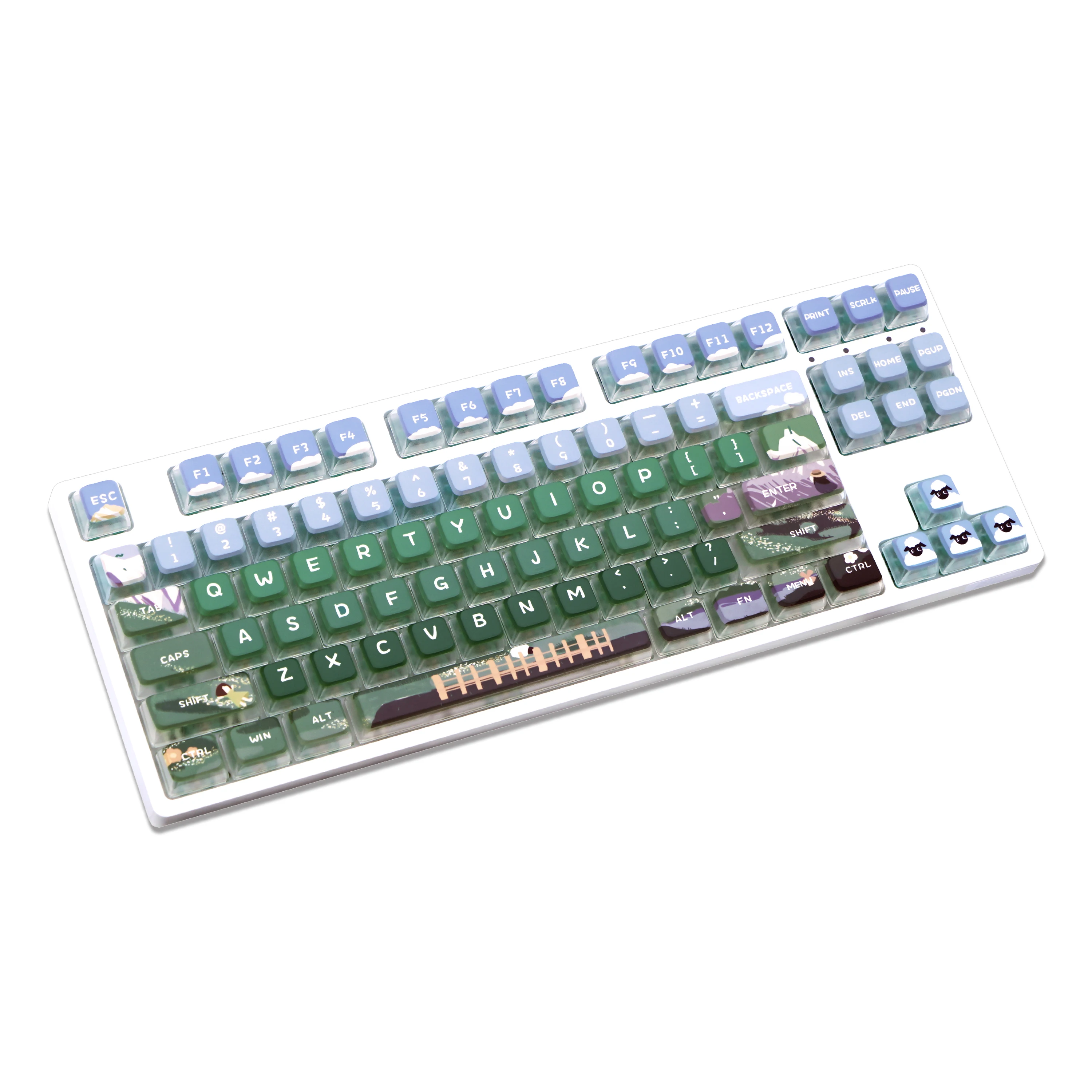 Juego de 120 teclas para teclado Heidi, tapas de tecla subcama con tinte PBT, perfil ASA retroiluminado para teclado MX Switch, 61, 64, 68, 84, 87, 104, 108 - imagen 2