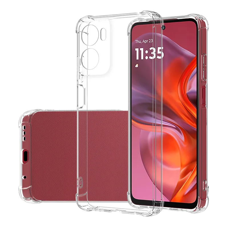 Funda de teléfono transparente para Motorola Moto G05 E15, suave, transparente, protección de cámara de alta calidad, Funda trasera Original, accesorios - imagen 2