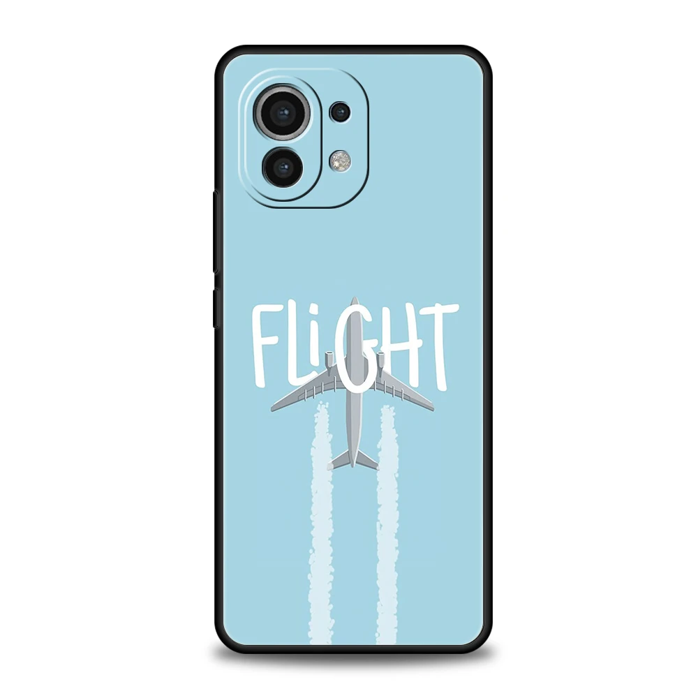 Funda de teléfono para Xiaomi 15 14 13 12 Lite 14T 13T 12T Pro Poco X7 X6 X5 X4 X3 NFC F7 Ultra F6 Pro cubierta suave patrón de avión - imagen 2