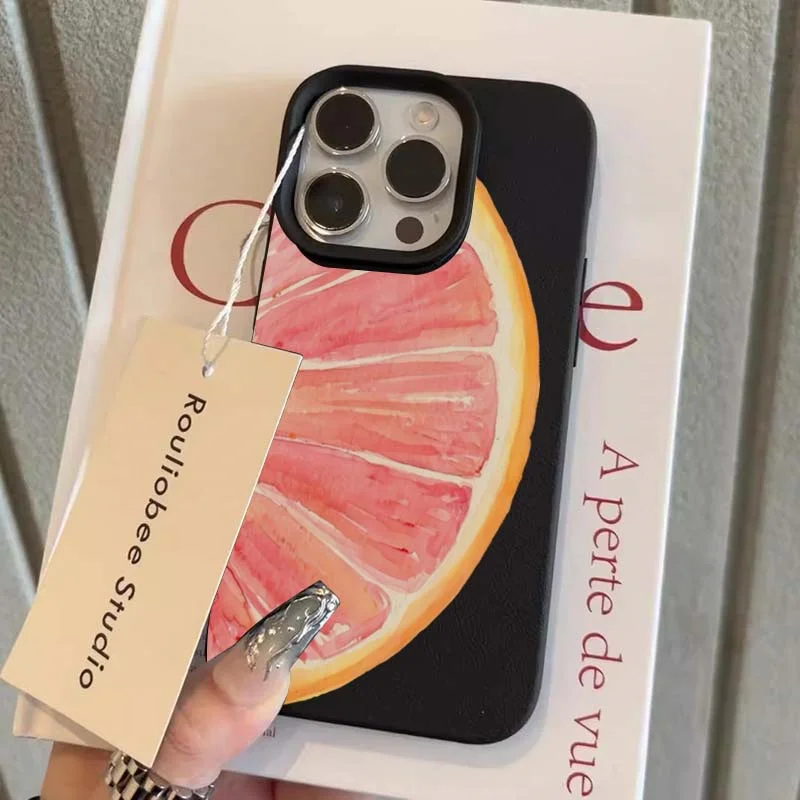 Minalis-funda de teléfono con frutas pintadas a mano, acuarela, para iPhone 16, 15, 14, 13, 12, 11 Pro Max, XS, X, XR, 16 Plus, 16E, funda de silicona suave