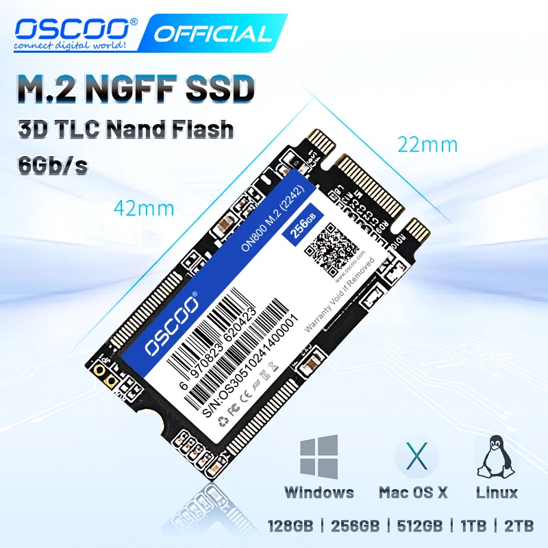 OSCOO M2 SSD 2242 120GB 240GB 500GB HDD NGFF M.2 SATA 1TB 2TB disco duro para portátil Jumper 3 Pro Prestigio 133 - imagen 2