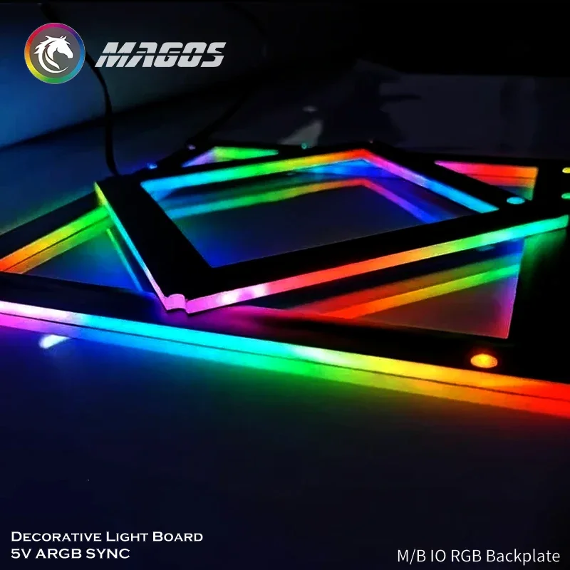 Tablero de luz decorativo 5V ARGB SYNC, placa trasera M/B IO RGB, luz trasera emisora de luz de placa base ATX de escritorio de faro - imagen 5