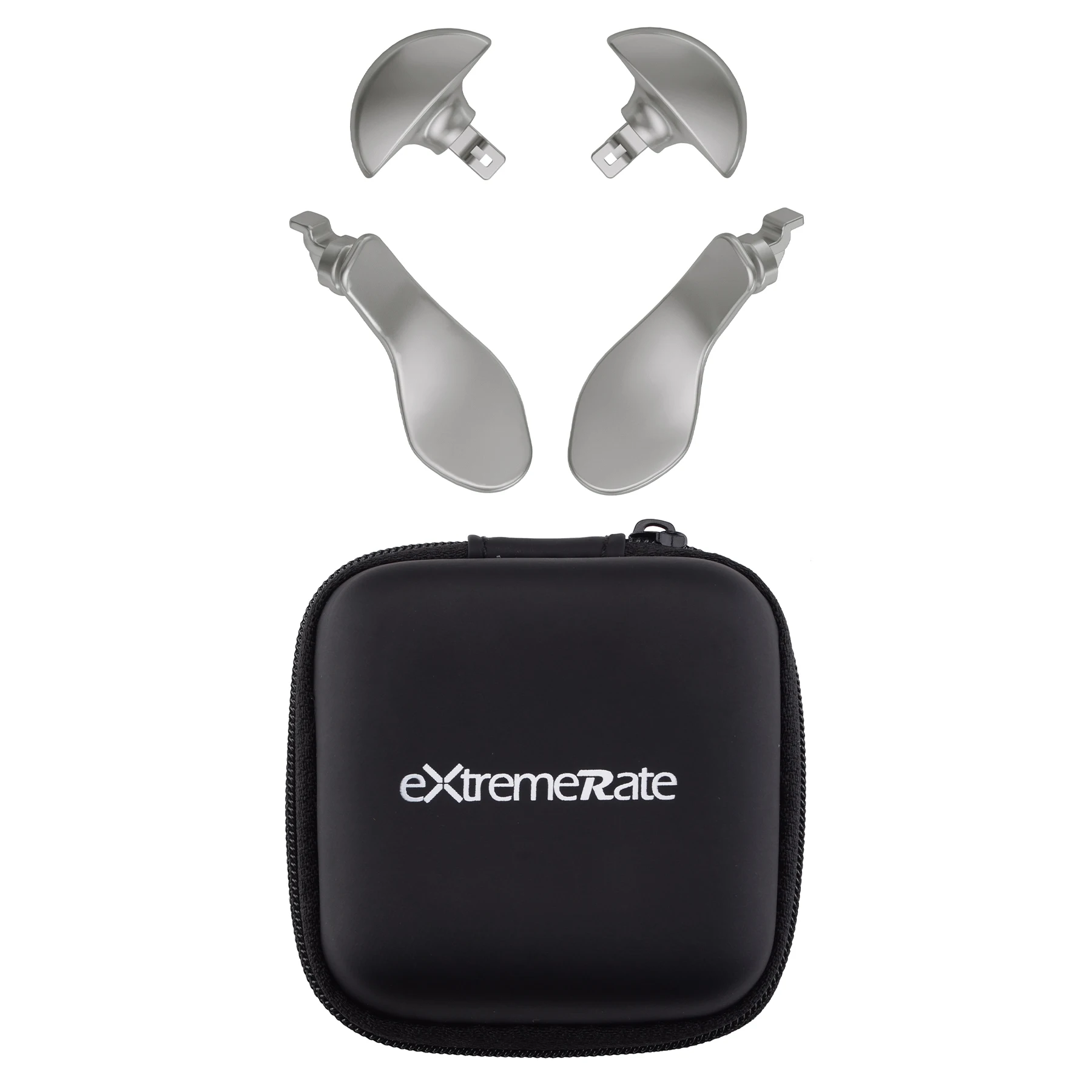 Paletas traseras eXtremeRate para controlador ps5 Edge, botones traseros de metal intercambiables de repuesto de 4 piezas - Plata metalizada - imagen 3