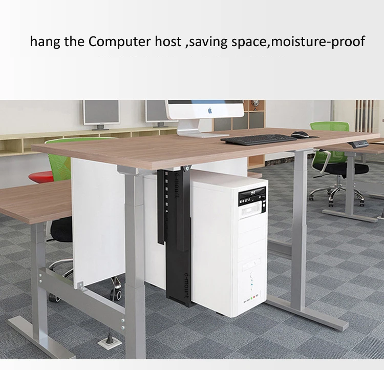 CP-01 soporte Universal para caja de PC debajo del escritorio, soporte lateral de pared para ordenador, soporte para CPU, colgador de mainframe ajustable, soporte para caja Host - imagen 3