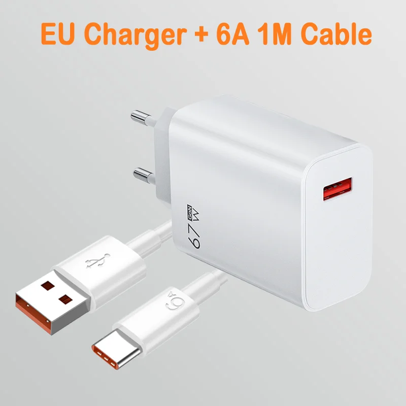 EU Plug 1M 6A Cable