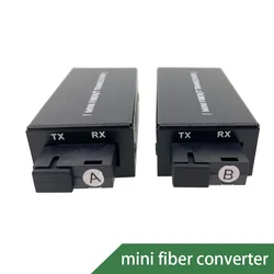 Convertidor de Medios Fibra Óptica Gigabit SC-RJ45 100/1000 Mbps