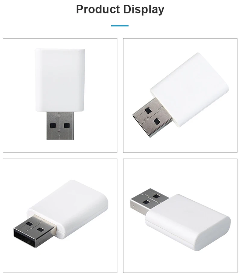 Se muestra un cable USB blanco en cuatro posiciones diferentes.