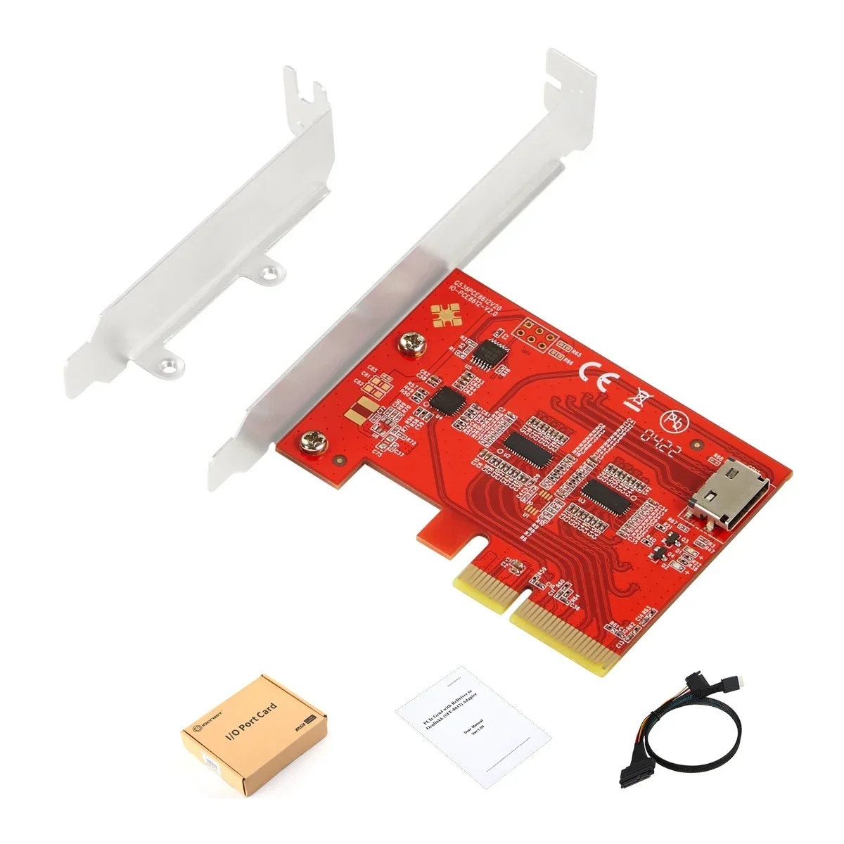 IOCREST PCIe 4,0 x4 Gen4 con Redriver a Oculink 4i SFF-8612 adaptador de tarjeta adicional conexión de velocidad completa 2,5 ''U.2 NVMe SSD - imagen 5