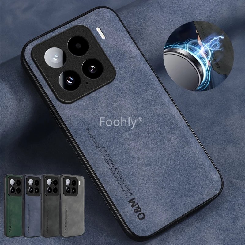 Funda a prueba de golpes para Xiaomi 15 15T Pro 5G, Funda protectora con soporte magnético incorporado para coche, Funda Capa