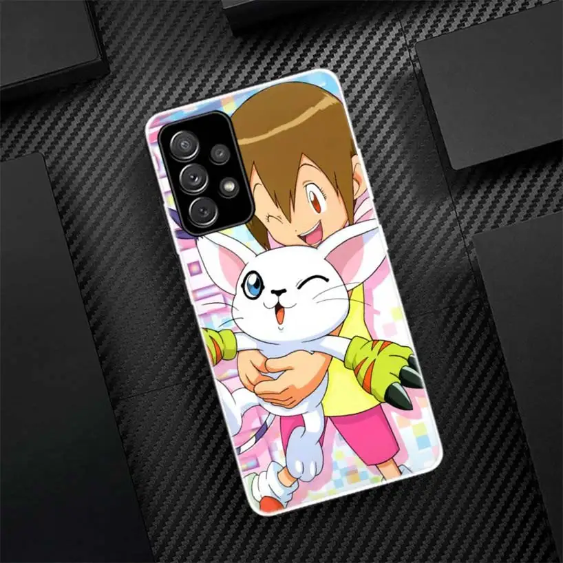 Funda de teléfono con llamada de silicona de Anime japonés Digimon Monster para Samsung Galaxy A52 A51 A50S A42 A32 A22 A12 A02S A30S A20S A10S A41 A - imagen 5
