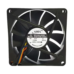 Ventilador industrial ADDA PWM de 80 mm, 12 V y rodamiento de bolas