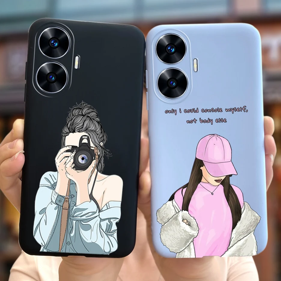 Funda de silicona blanda a prueba de golpes para Realme, carcasa de dibujos animados a la moda para Realme C55 C 55 RealmeC55, 2023