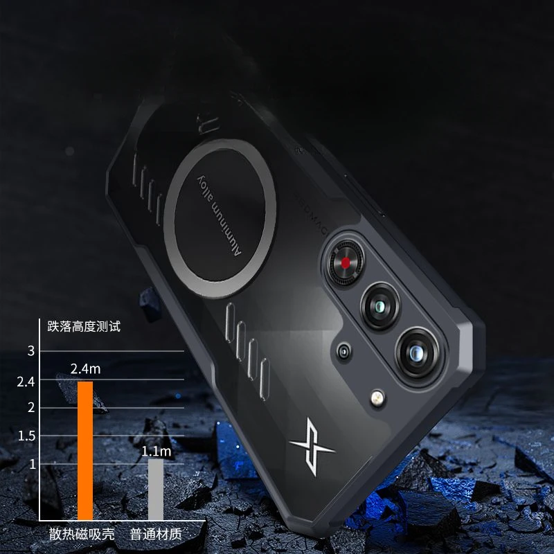 Funda magnética para Nubia Red Magic 10 Pro + disipación de calor funda trasera de carga inalámbrica para Red Magic 10Pro 10Pro + Shell - imagen 4