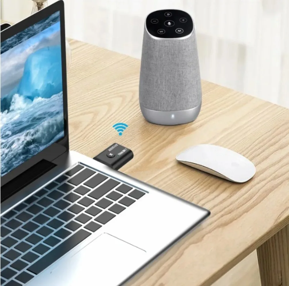 Adaptador USB Bluetooth 5,0 2 en 1 transmisor receptor Bluetooth Audio Bluetooth Dongle adaptador USB inalámbrico para ordenador portátil - imagen 3