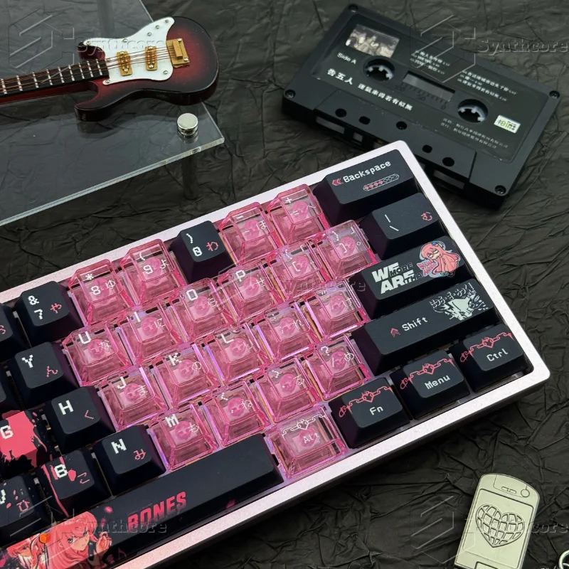 Teclas BOCCHI THE ROCK de 250 teclas, tapa de tecla de Anime, perfil de cereza PBT, teclas personalizadas de Japón, Teclado mecánico Made68 Mad68 Wooting 60 - imagen 4