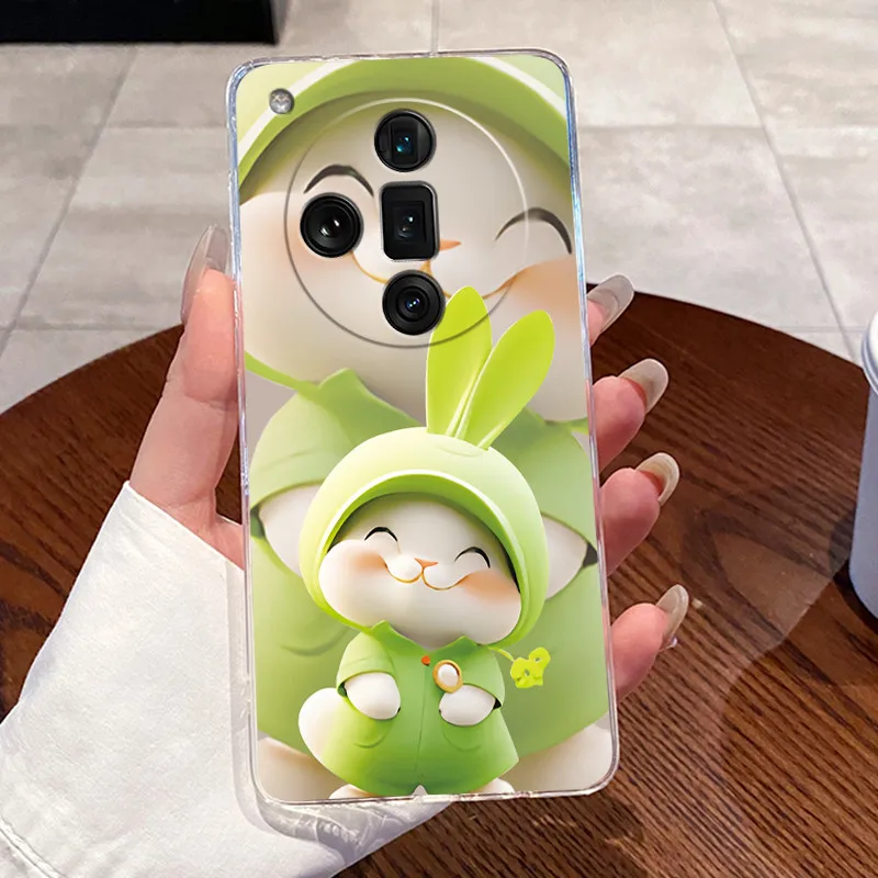 Carcasa para Oppo Find X7 Ultra Pro / X7 5G dragón de lujo lindo fresco niños niñas transparente suave TPU funda trasera cubierta de silicona transparente - imagen 3