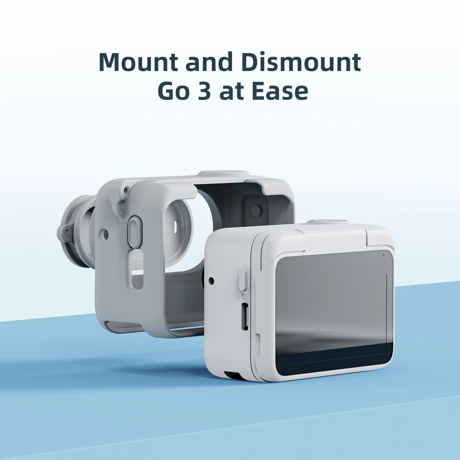 Para Insta360 GO 3 funda protectora de silicona para Insta360 GO 3 funda protectora para Insta360 GO 3 accesorios de película protectora de lente - imagen 3