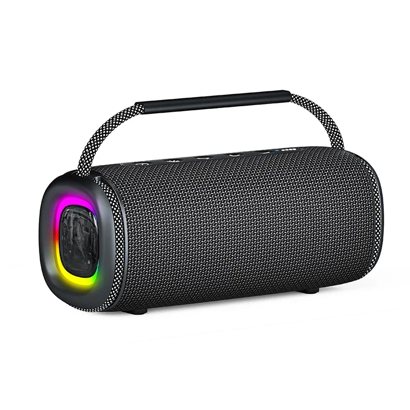 Rockmia Fresh nuevo 30W RGB inalámbrico Bluetooth 5,3 altavoz portátil estéreo música Boombox con luz RGB EBS-617 impermeable