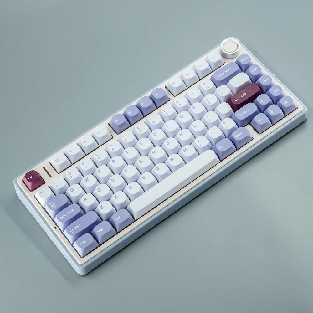 Teclas de perfil MA, teclas PBT para interruptor MX, teclas de teclado mecánico, teclas de sublimación de tinte verde púrpura - imagen 3