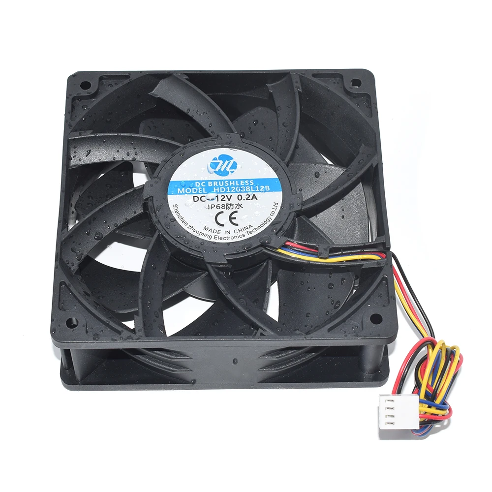 Nuevo 12cm 12038 DC12V DC24V DC48V 220V-240V IP68 humidificador ultrasónico Industrial impermeable refrigeración ventilador de doble rodamiento - imagen 4