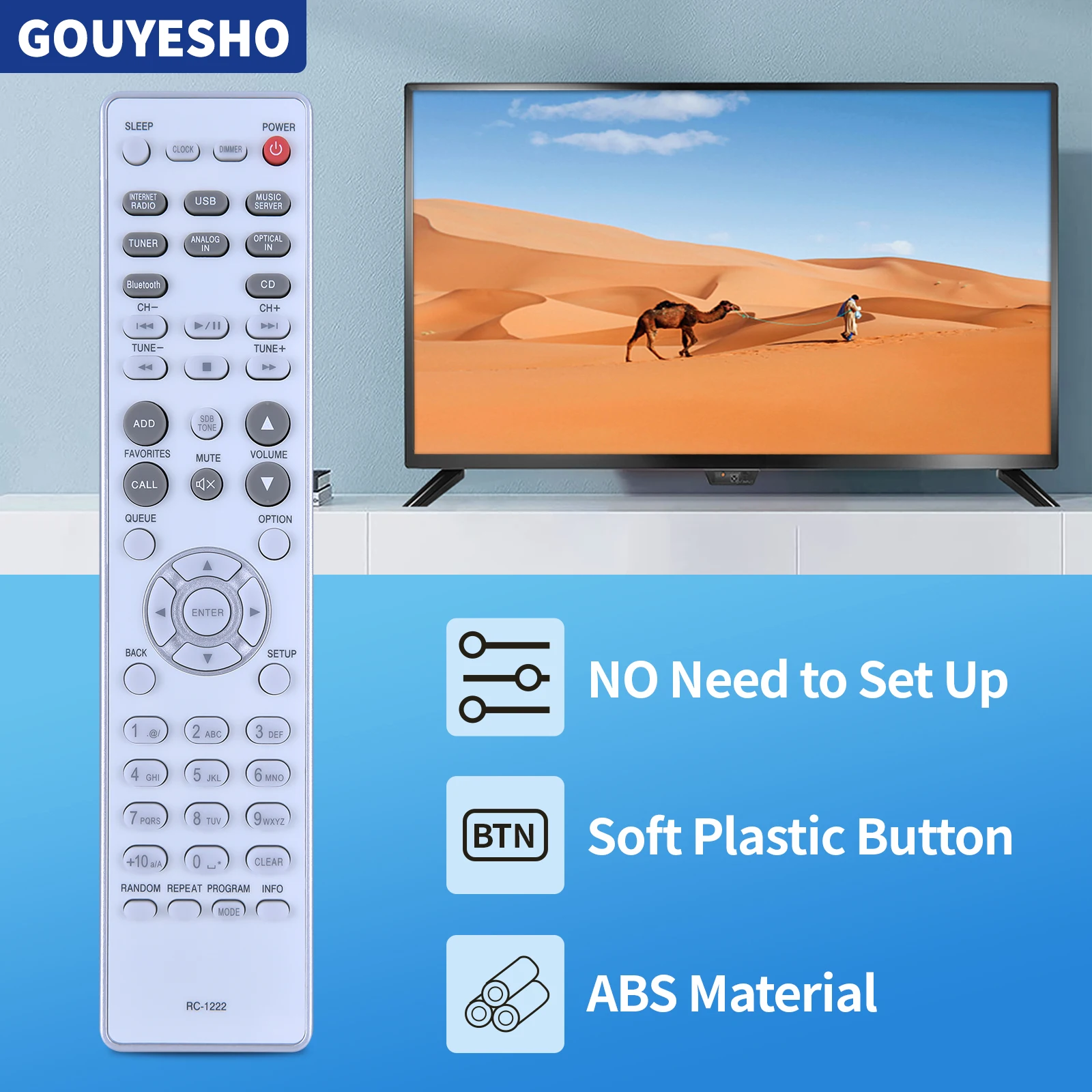 Nuevo Control remoto para DENON CEOL RCD-N10 RC-1222 receptor de CD de red todo en uno Hi-Fi - imagen 3